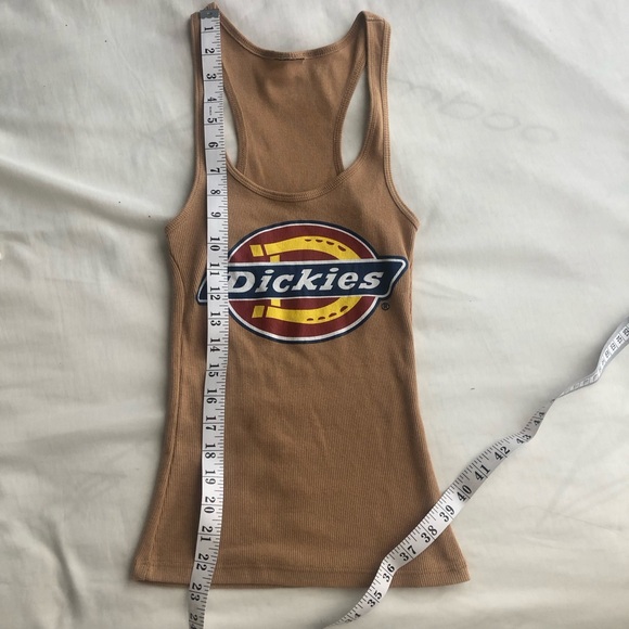 Dickies Women's Logo Tank Top in Tan - Picture 5 of 6